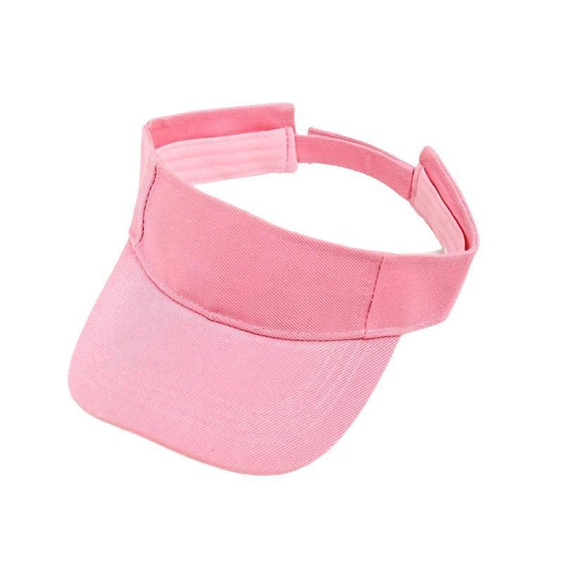 Women Adjustable UV Protection Sport Visor Cap Beach Sun Hat New Stylish Design - Pink