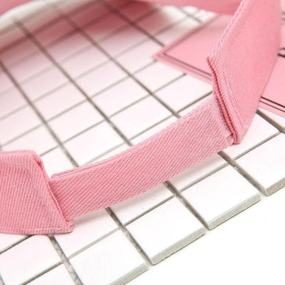 Women Adjustable UV Protection Sport Visor Cap Beach Sun Hat New Stylish Design - Pink