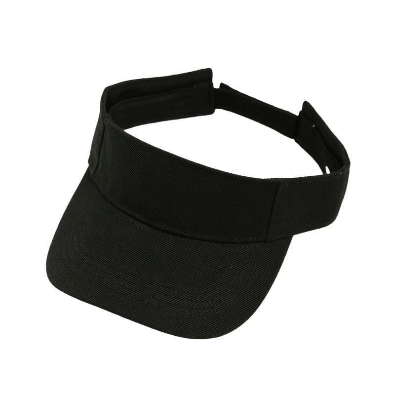 Women Adjustable UV Protection Sport Visor Cap Beach Sun Hat New Stylish Design - Black