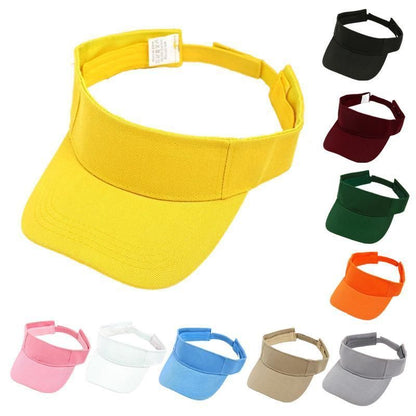 Women Adjustable UV Protection Sport Visor Cap Beach Sun Hat New Stylish Design - Black