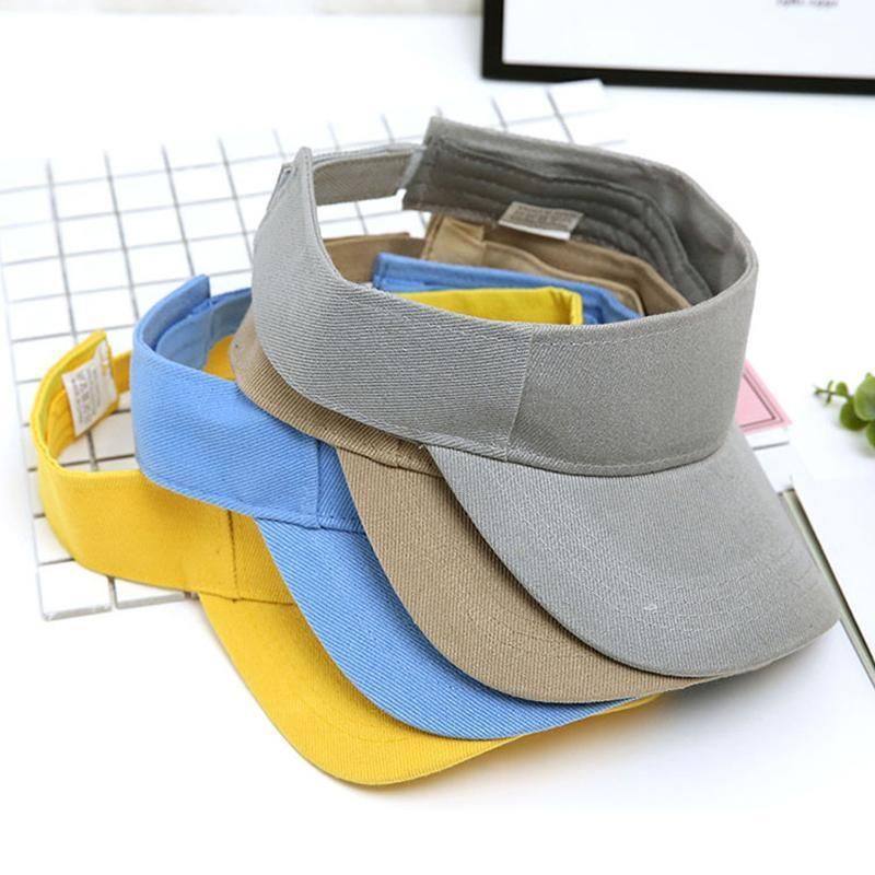 Women Adjustable UV Protection Sport Visor Cap Beach Sun Hat New Stylish Design - Black