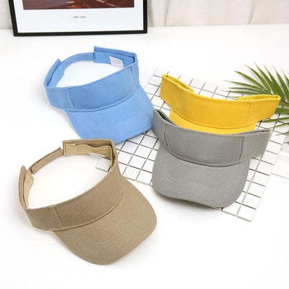 Women Adjustable UV Protection Sport Visor Cap Beach Sun Hat New Stylish Design - Black