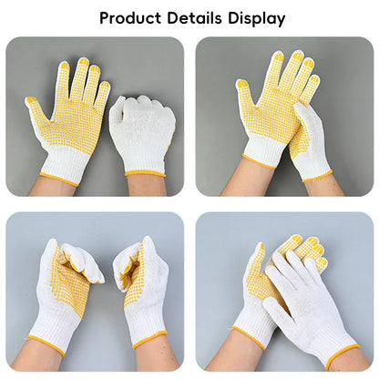 Wear Resistant Anti Slip Dotted Work Gloves for Home Garden Tasks