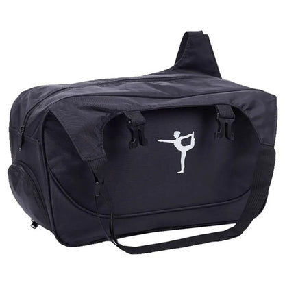 Yoga Mat Bag Large Capacity Sports Backpack Casual Gym Travel Print Backpack - Black