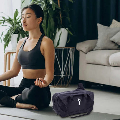 Yoga Mat Bag Large Capacity Sports Backpack Casual Gym Travel Print Backpack - Blue