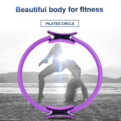 6 Colours Pilates Yoga Ring Magic Circle Fitness Equipment for Toning Slim Legs - Green