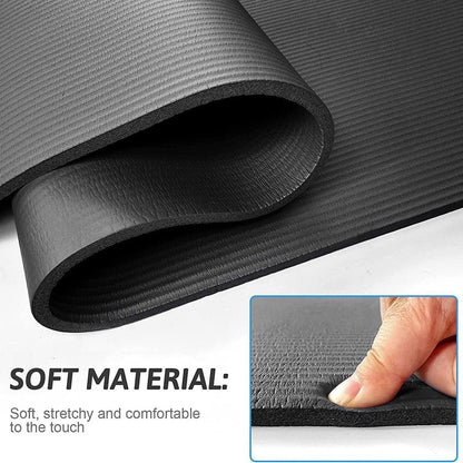 Yoga Mat Dance Mat Sports and Fitness Jump Rope Mat for Men and Women Exercise - Blue
