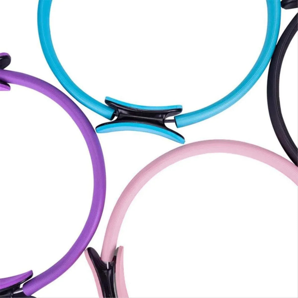 6 Colours Pilates Yoga Ring Magic Circle Fitness Equipment for Toning Slim Legs - Purple