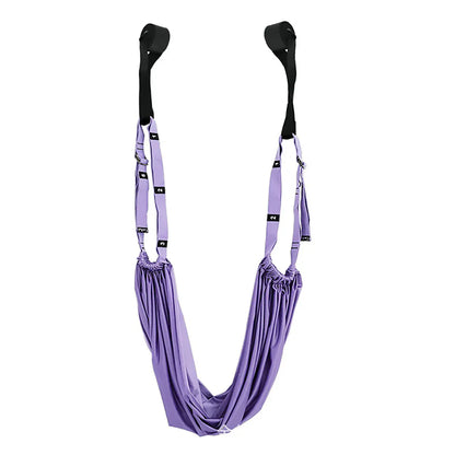 Air Yoga Rope Elastic Stretch Belt Inversion Training Strap Handstand Fitness - Purple