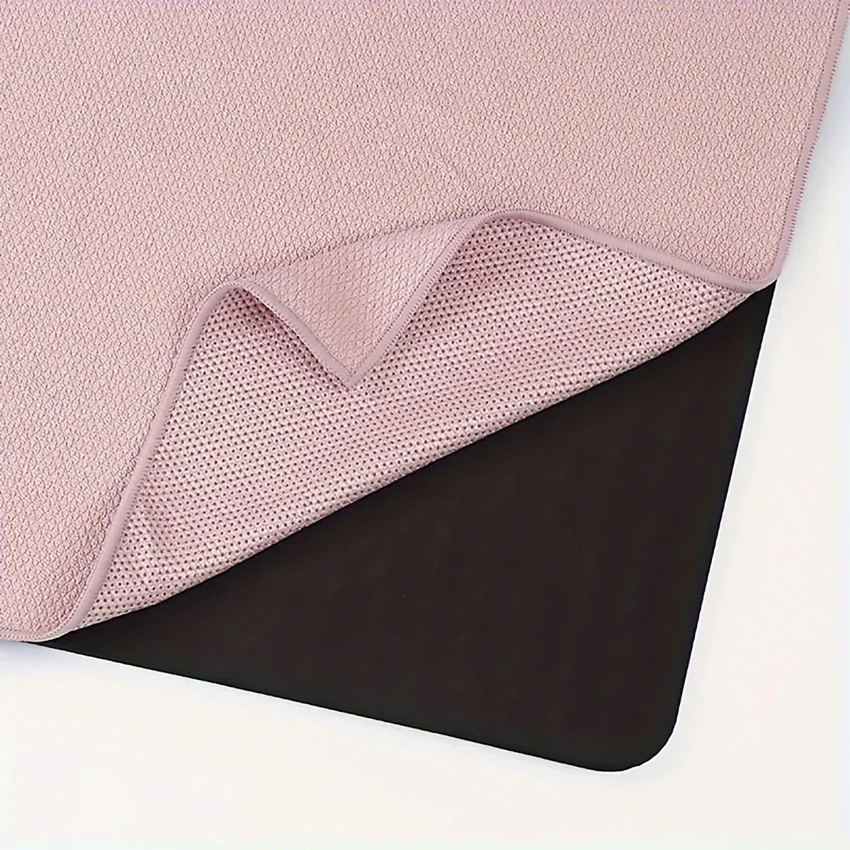Sports Fitness Ultra Fine Fiber Sweat-Absorbent Diamond Pattern Yoga Towel - Grey
