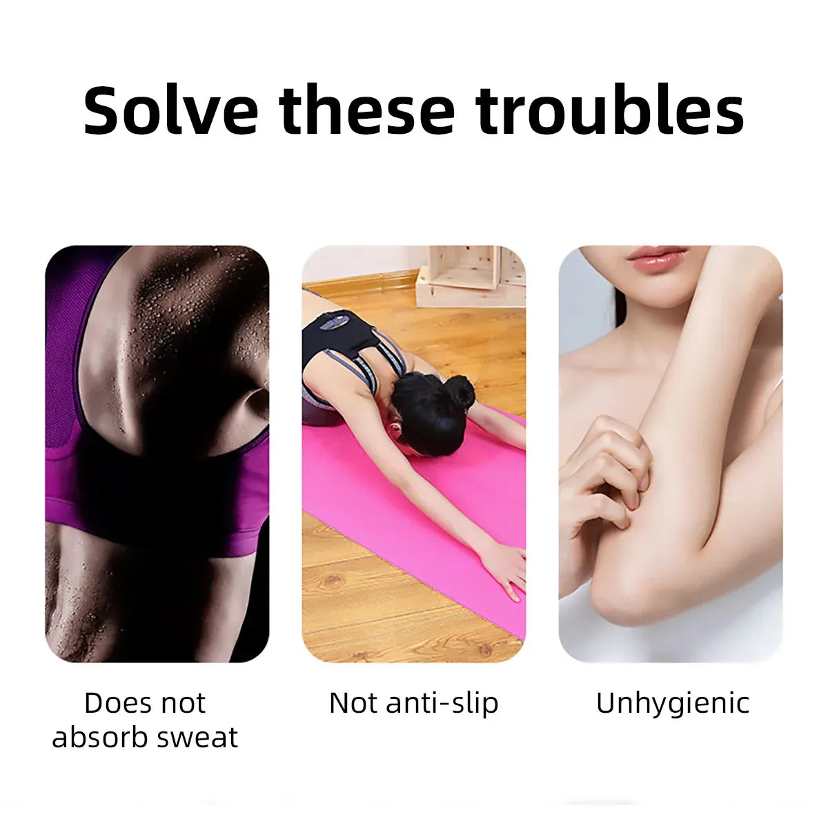 Sports Fitness Ultra Fine Fiber Sweat-Absorbent Diamond Pattern Yoga Towel - Pink