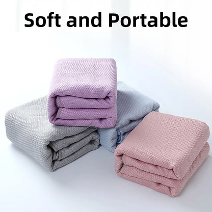 Sports Fitness Ultra Fine Fiber Sweat-Absorbent Diamond Pattern Yoga Towel - Pink
