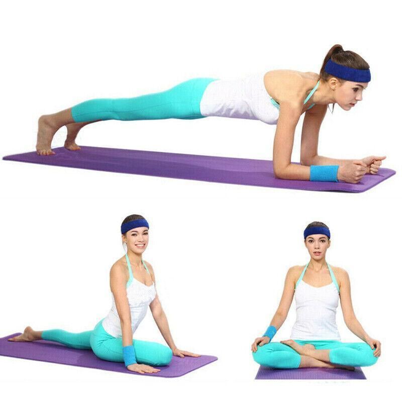 10MM Thick Durable NBR Yoga Mat for Gym and Pilates - Blue