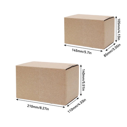 20PCS Corrugated Cardboard Boxes 2 Sizes for Ecommerce Storage Packing Sturdy - 145 x 85 x 105mm
