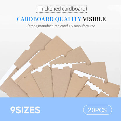 20PCS Corrugated Cardboard Boxes 2 Sizes for Ecommerce Storage Packing Sturdy - 145 x 85 x 105mm