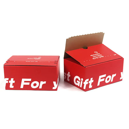 10PCS Corrugated Cardboard Boxes Zipper Closure Sturdy For Shipping Packaging - Red