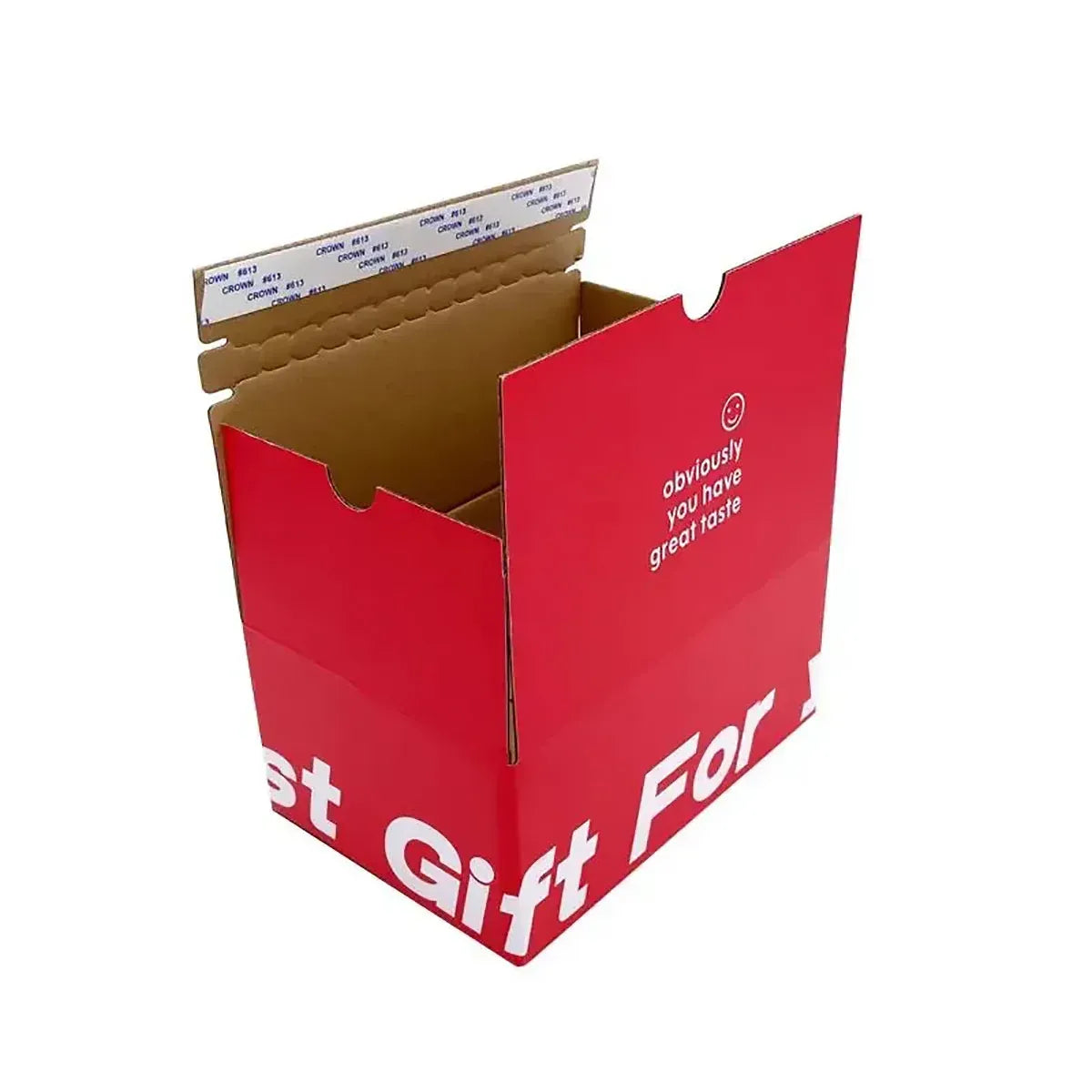 10PCS Corrugated Cardboard Boxes Zipper Closure Sturdy For Shipping Packaging - Red