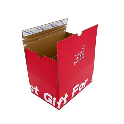 10PCS Corrugated Cardboard Boxes Zipper Closure Sturdy For Shipping Packaging - Red