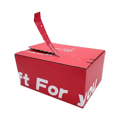 10PCS Corrugated Cardboard Boxes Zipper Closure Sturdy For Shipping Packaging - Red