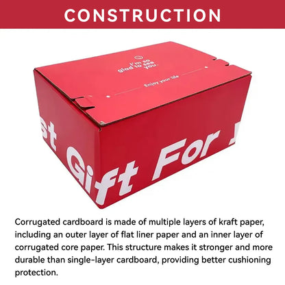 10PCS Corrugated Cardboard Boxes Zipper Closure Sturdy For Shipping Packaging - White