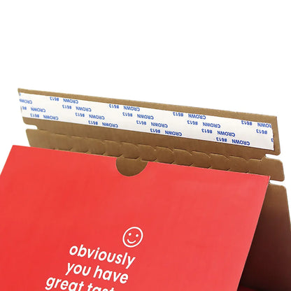 10PCS Corrugated Cardboard Boxes Zipper Closure Sturdy For Shipping Packaging - White