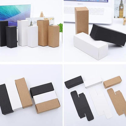 100PCS Empty Lip Balm Tube Packaging Carton Box Lipstick DIY Paper Case 2.8-3.1 - White-2.8x2.8x8.5cm