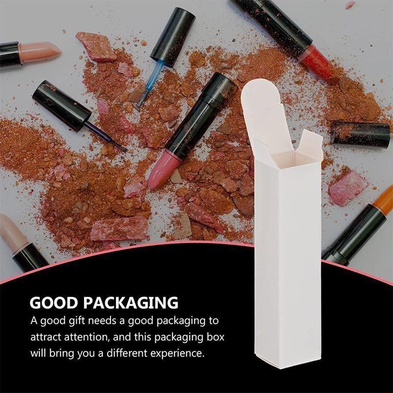100PCS Empty Lip Balm Tube Packaging Carton Box Lipstick DIY Paper Case 2.8-3.1 - White-2.8x2.8x8.5cm