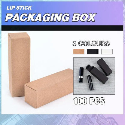 100PCS Empty Lip Balm Tube Packaging Carton Box Lipstick DIY Paper Case 2.8-3.1 - White-2.8x2.8x8.5cm