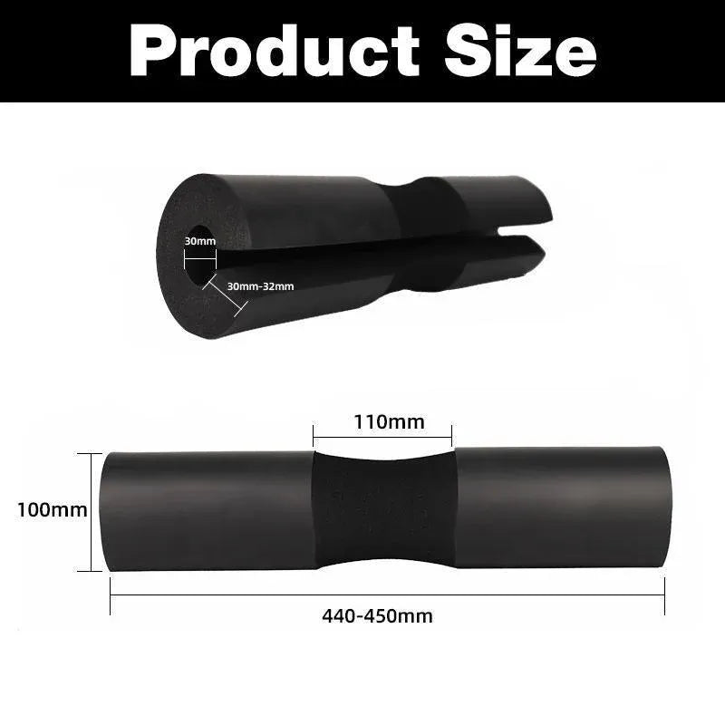 Squat Pad Barbell for Squats Lunges Hip Thrusts Neck Shoulder Protective Support - Grey