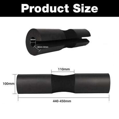 Squat Pad Barbell for Squats Lunges Hip Thrusts Neck Shoulder Protective Support - Grey