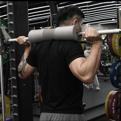 Squat Pad Barbell for Squats Lunges Hip Thrusts Neck Shoulder Protective Support - Grey