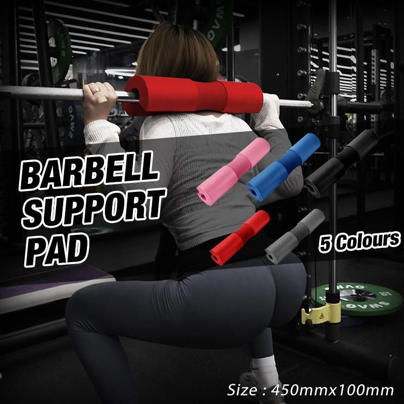 Squat Pad Barbell for Squats Lunges Hip Thrusts Neck Shoulder Protective Support - Grey