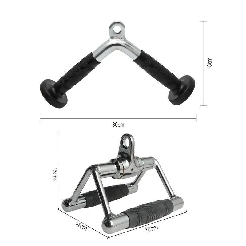 Close Grip Triangle Row Handle - Cable Pulley Attachment Gym Bar (1 Piece)