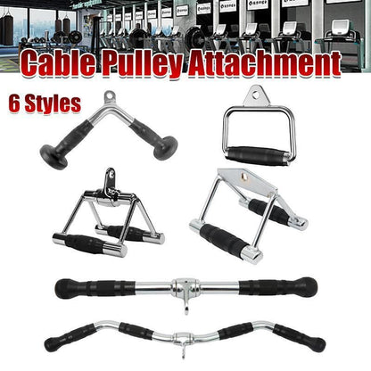 Close Grip Triangle Row Handle - Cable Pulley Attachment Gym Bar (1 Piece)