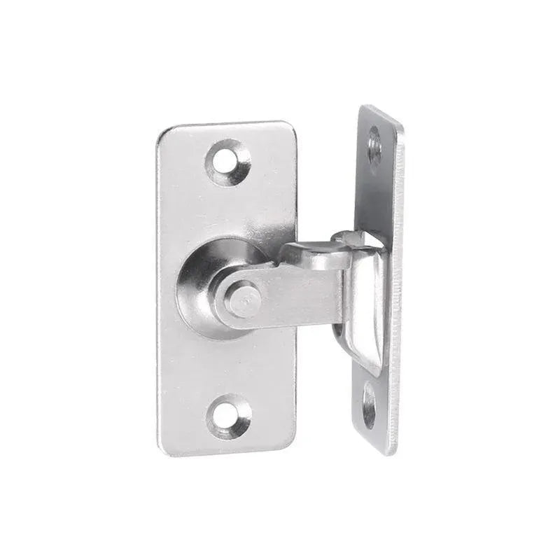 90 Degree Sliding Door Lock Hasp - Stainless Steel Corner Latch - Silver-2PCS