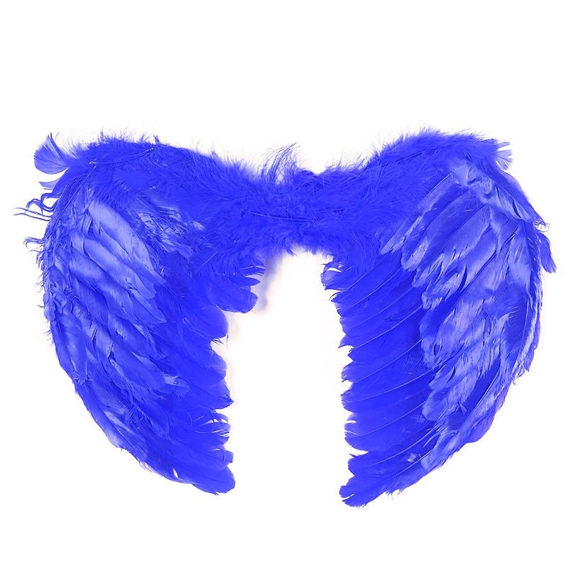 Large feather angel wings assorted colours - Blue
