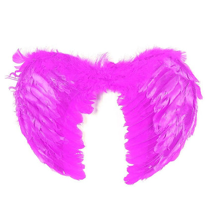 Large feather angel wings assorted colours - Blue