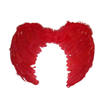 Large feather angel wings assorted colours - Light pink