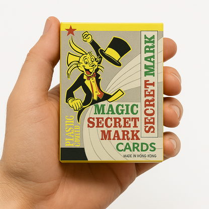 Magic Secret Marked Playing Cards – Plastic Coated, Easy‑Read Marking System, Poker Size, Made in Hong Kong – Ideal for Magic Tricks & Card Illusions