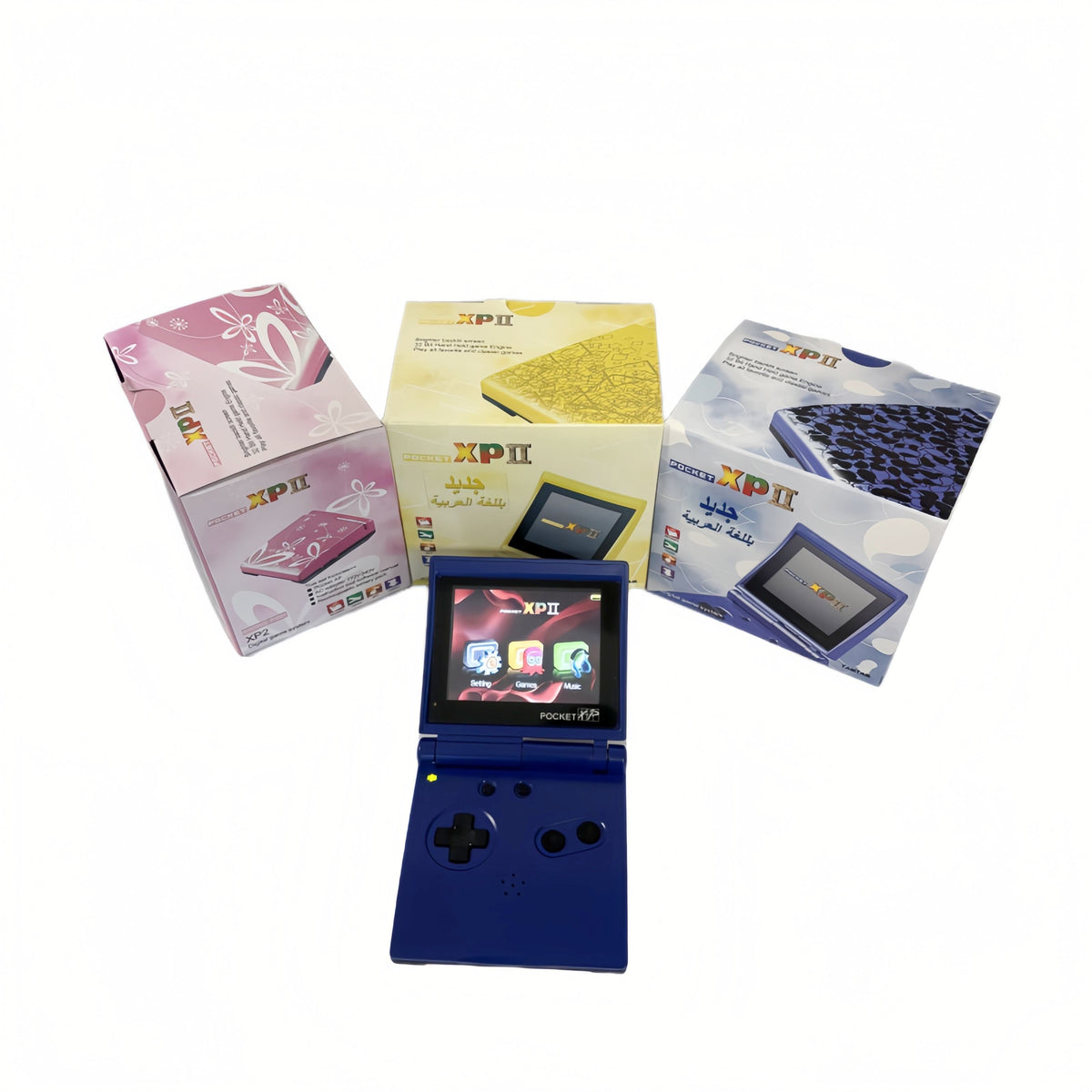 Pocket XP 2 Handheld Game Console – Built-in Classic Games, Game Boy Style, Portable Retro Gaming - Blue