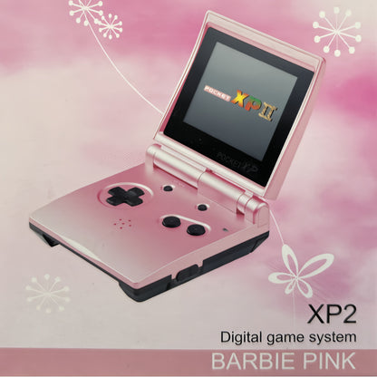 Pocket XP 2 Handheld Game Console – Built-in Classic Games, Game Boy Style, Portable Retro Gaming - Pink