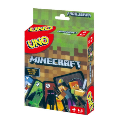 Classic UNO Playing Cards – Assorted – Family Fun for All Ages! - MINECRAFT