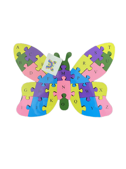 WOODEN ANIMAL PUZZLES ALPHABET AND NUMBER ASSORTED - Owl