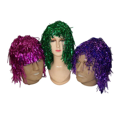 Party tinsel wig-assorted colour - Gold