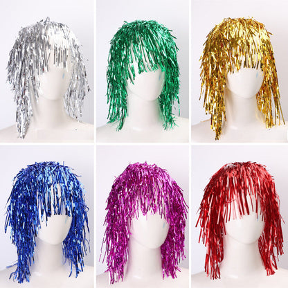 Party tinsel wig-assorted colour - Gold