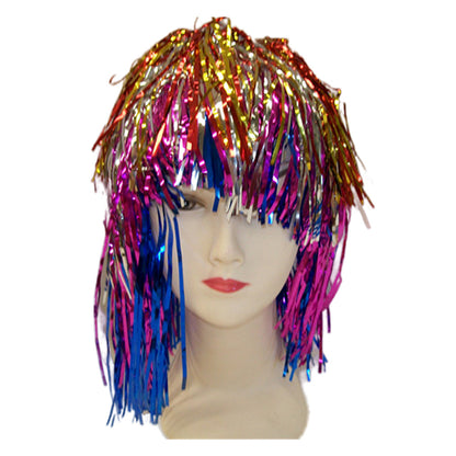 Party tinsel wig-assorted colour - Hot Pink