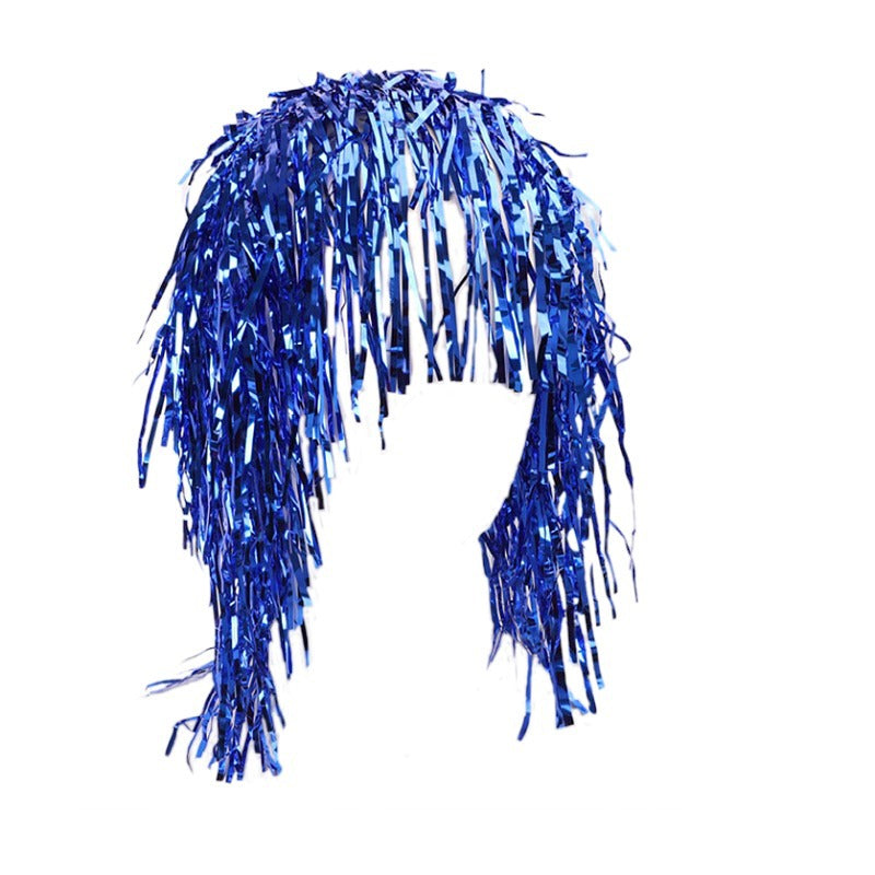 Party tinsel wig-assorted colour - Purple