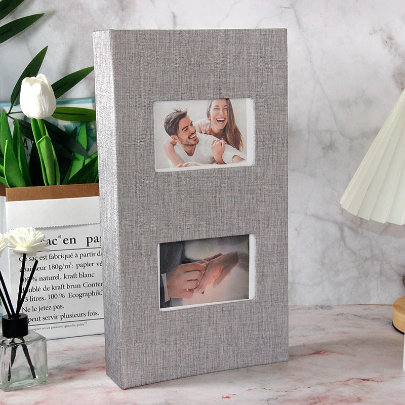 Photo album with luxurious cover Assorted colours Large 300 PCs 6 Inch - Beige