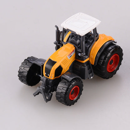 3x DIECAST METAL FARM TRACTORS RED YELLOW GREEN