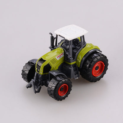 3x DIECAST METAL FARM TRACTORS RED YELLOW GREEN